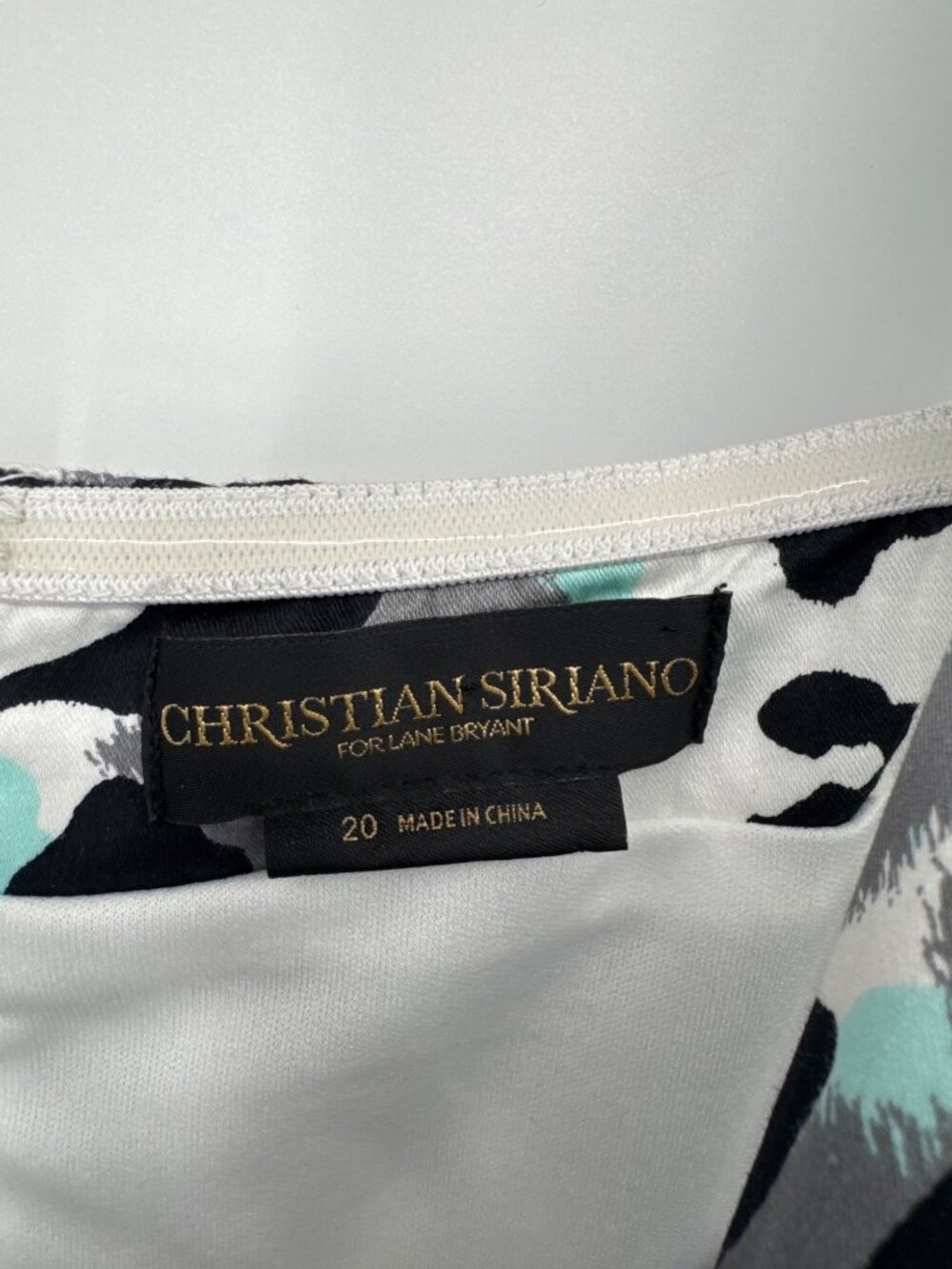 Christian Siriano  Lane Bryant Womens  Animal Print Dress Size 20 Cotton Blend - Picture 2 of 5